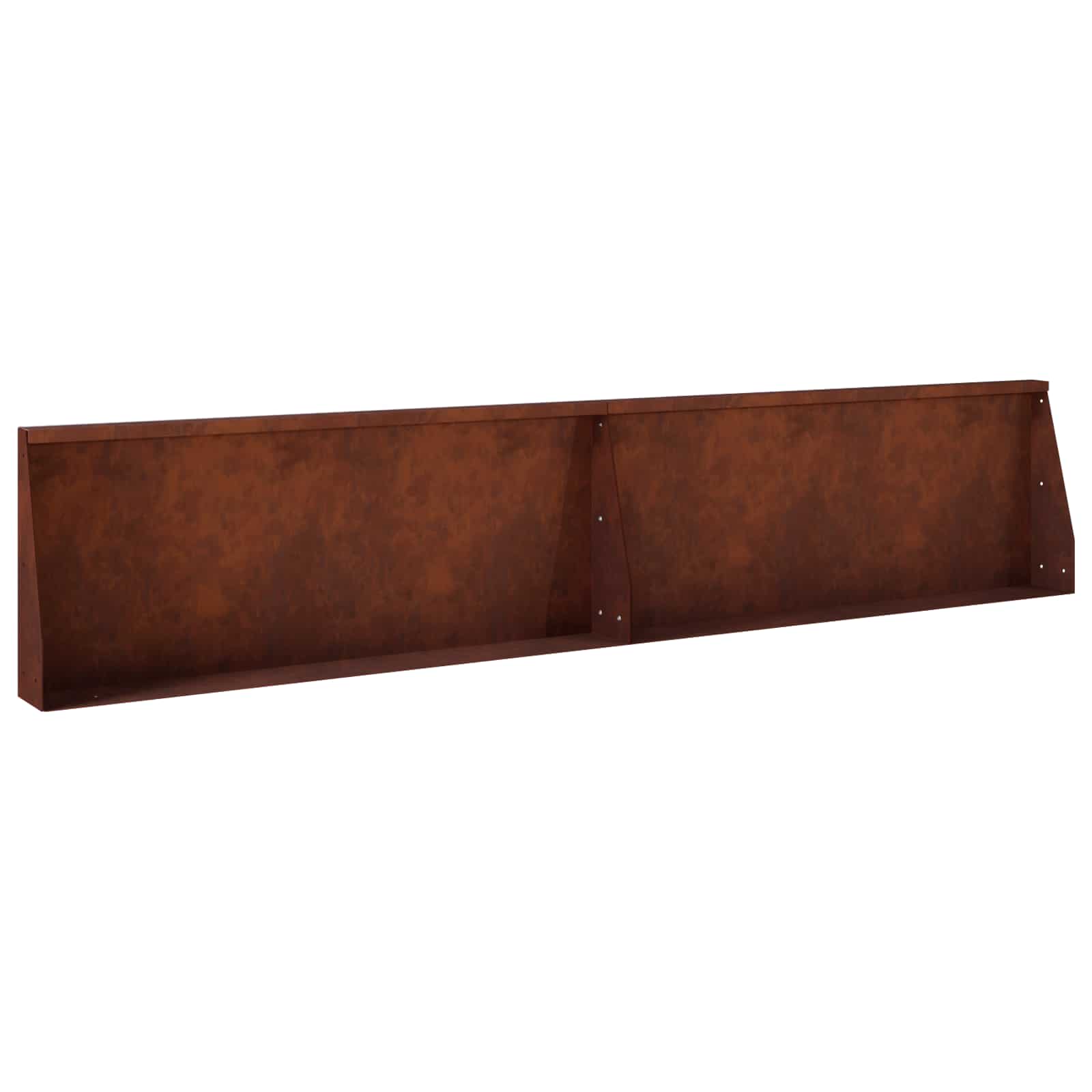 Keerwand 2 st 100 x 12 x 40 cm weervast staal Roestkleurig