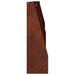 Keerwand 2 st 100 x 12 x 40 cm weervast staal Roestkleurig