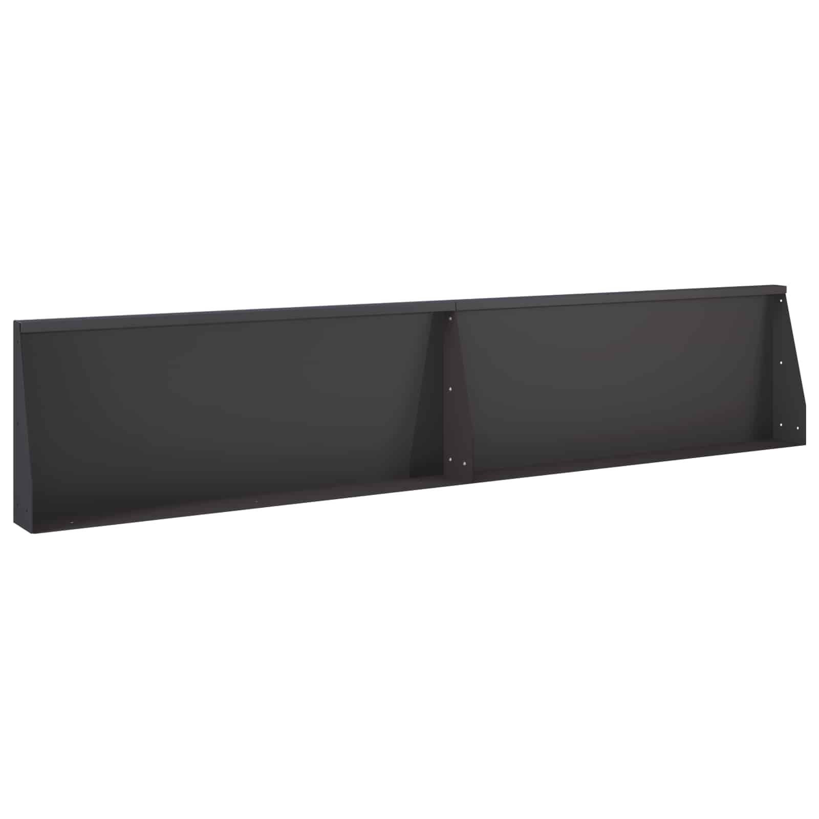 Keerwand 2 st 100 x 12 x 50 cm Staal Zwart