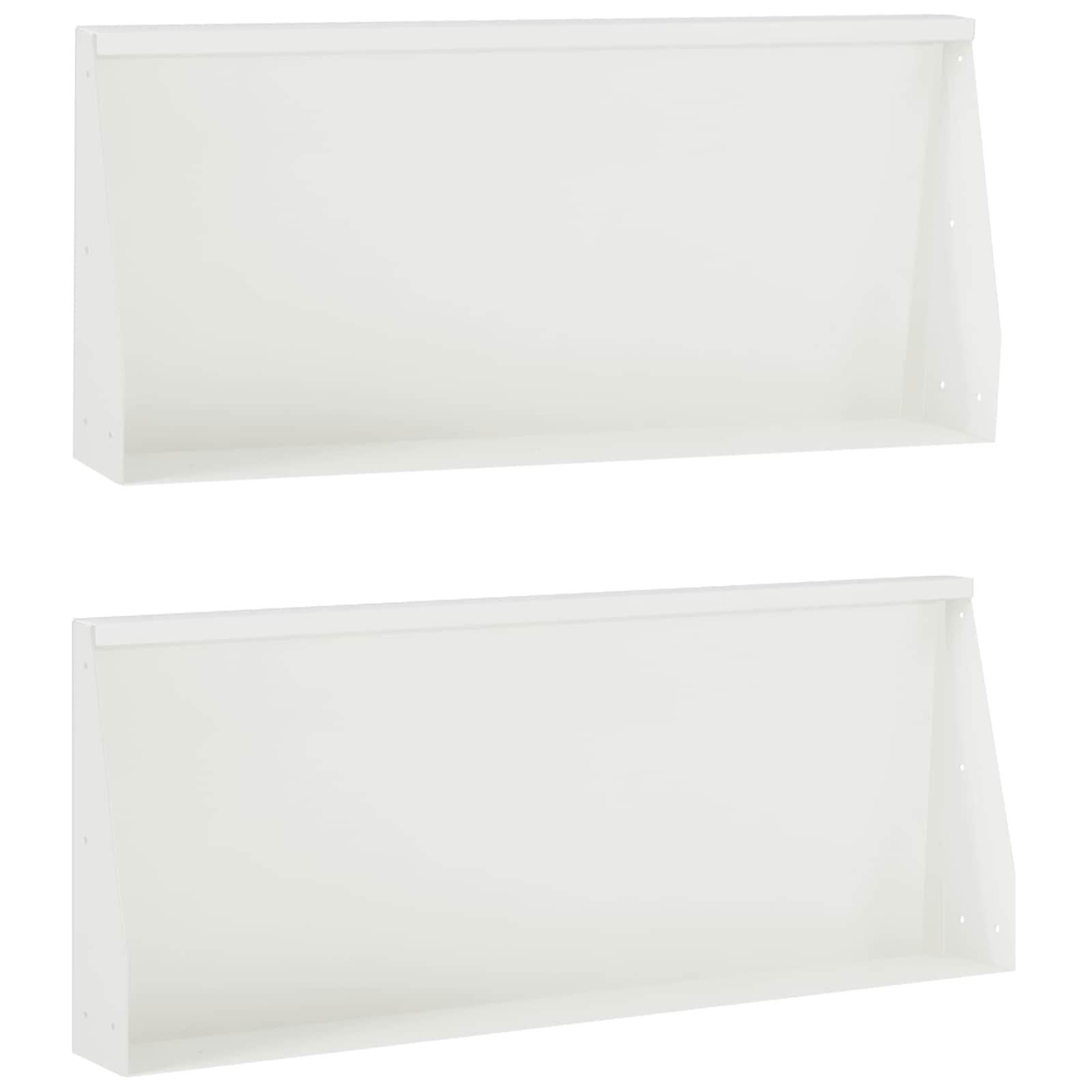 Keerwand 2 st 100 x 12 x 50 cm Staal Wit