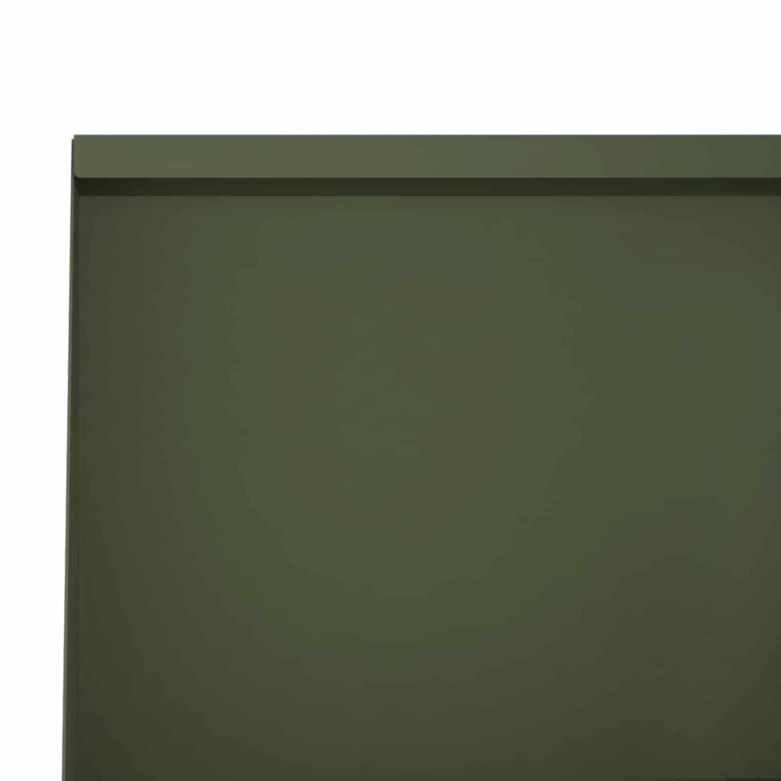 Keerwand 2 st 100 x 12 x 50 cm Staal Olijfgroen