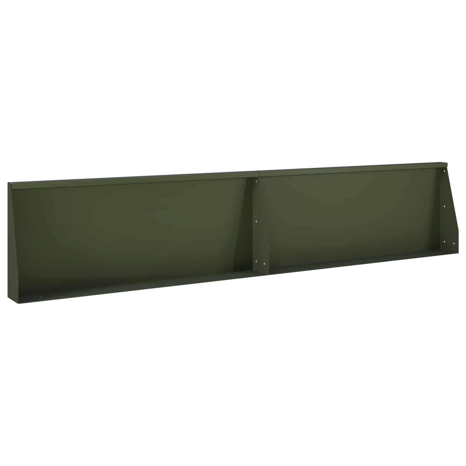 Keerwand 2 st 100 x 12 x 50 cm Staal Olijfgroen