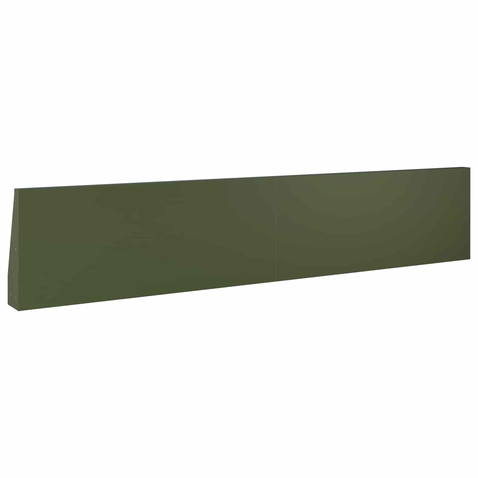 Keerwand 2 st 100 x 12 x 50 cm Staal Olijfgroen