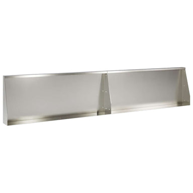 Keerwand 2 st 100 x 12 x 50 cm Roestvrij staal zilver