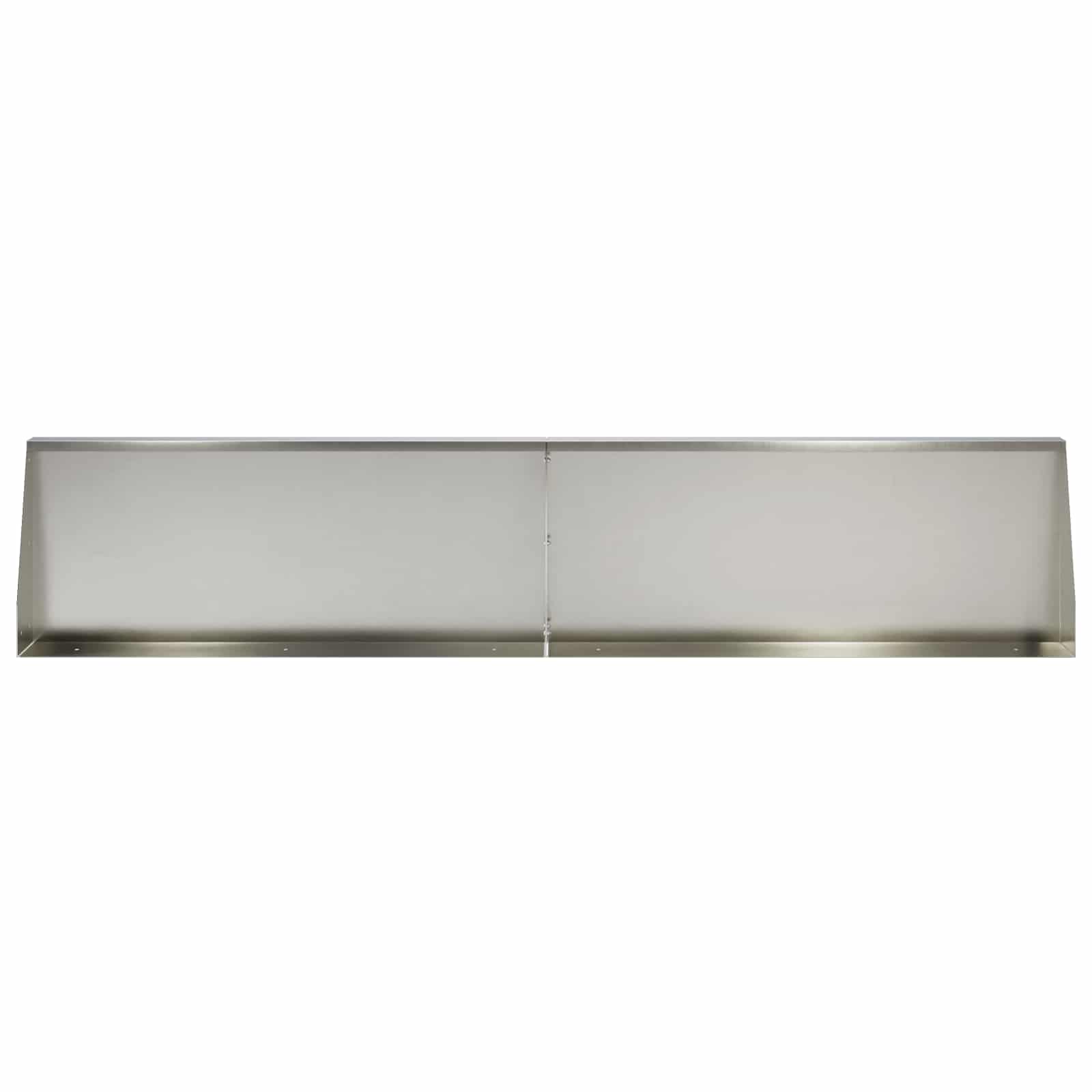 Keerwand 2 st 100 x 12 x 50 cm Roestvrij staal zilver