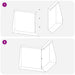 Keerwand 2 st 50 x 50 x 30 cm Staal Antraciet