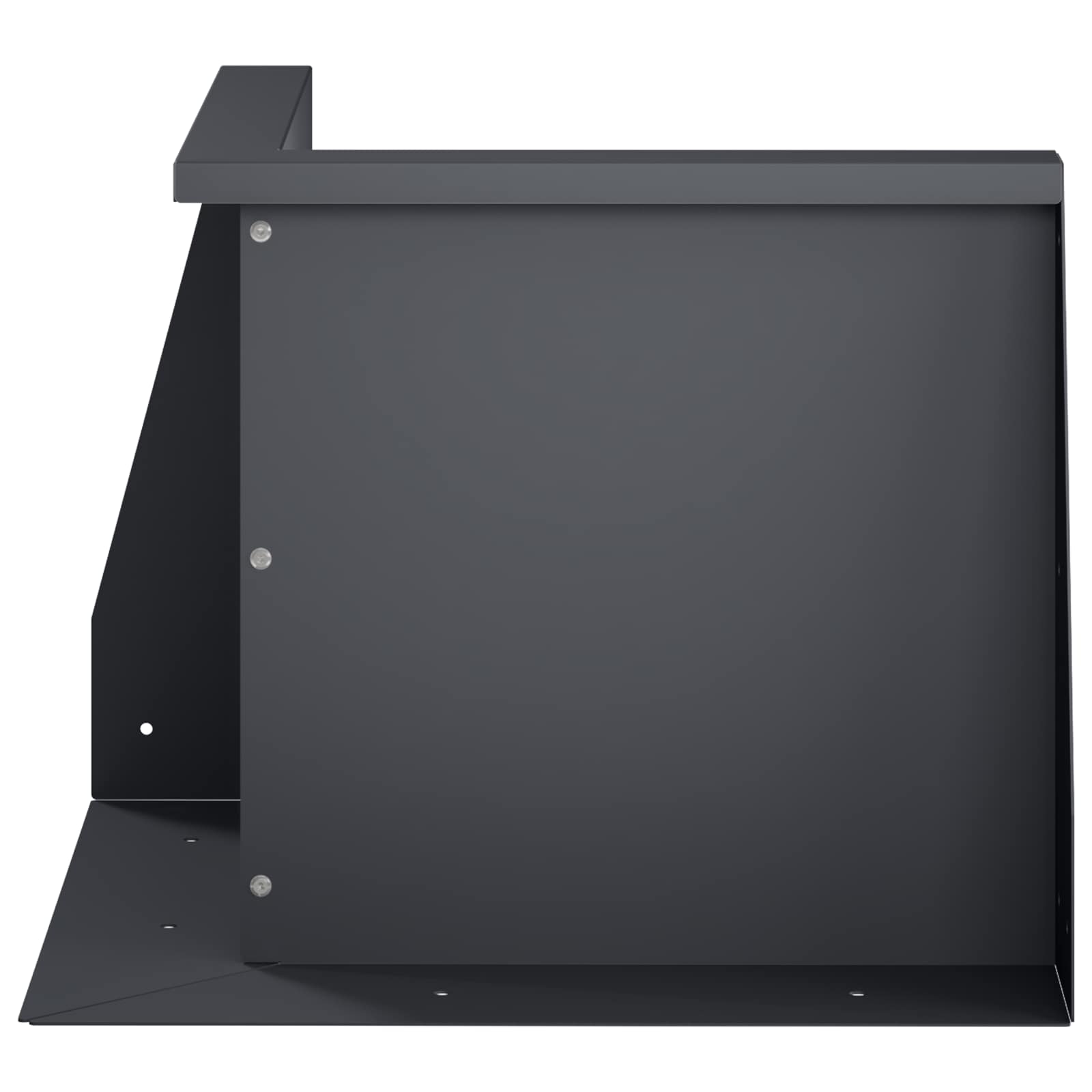 Keerwand 2 st 50 x 50 x 30 cm Staal Antraciet