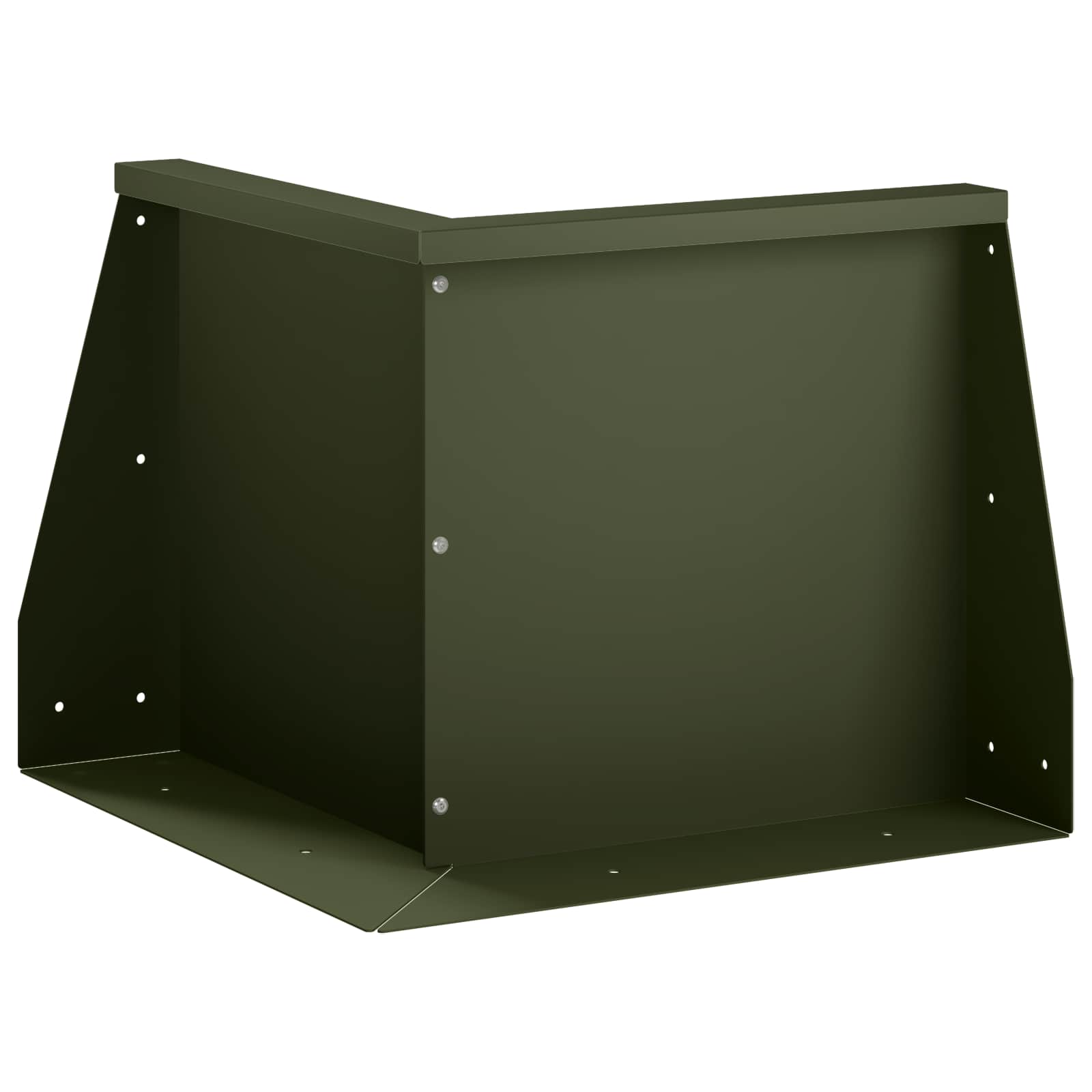 Keerwand 50 x 50 x 30 cm Staal Olijfgroen