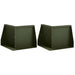 Keerwand 2 st 50 x 50 x 30 cm Staal Olijfgroen