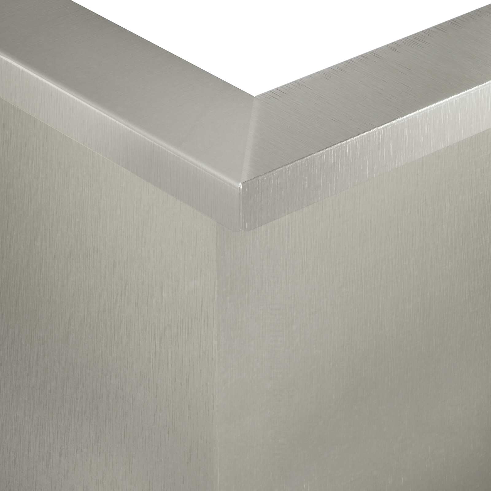 Keerwand 50 x 50 x 30 cm Roestvrij staal zilver