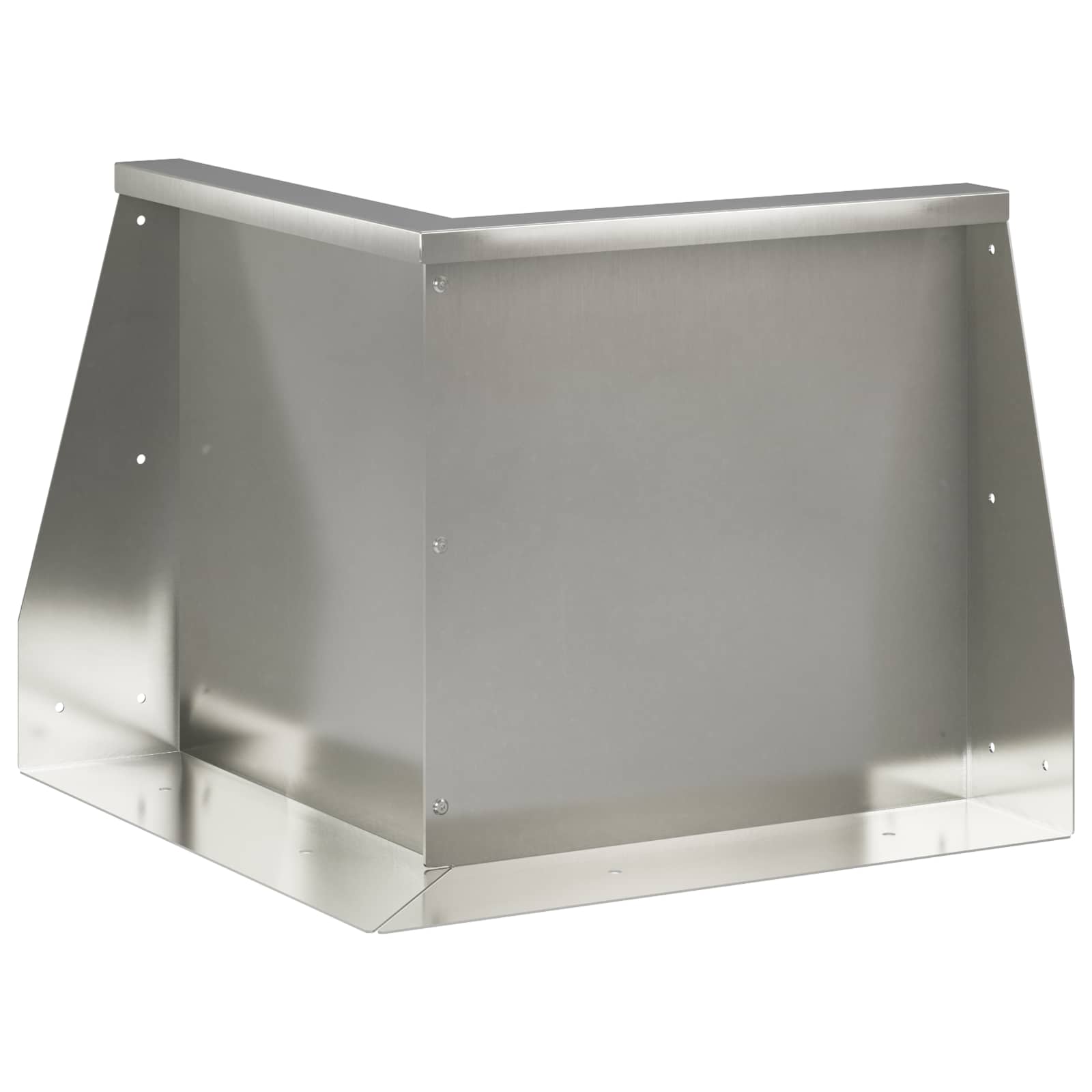 Keerwand 50 x 50 x 30 cm Roestvrij staal zilver