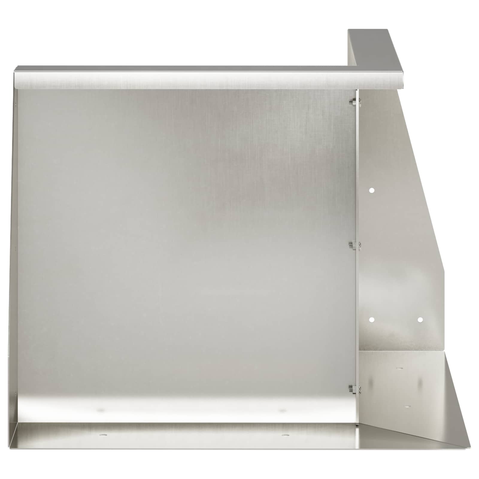 Keerwand 50 x 50 x 30 cm Roestvrij staal zilver