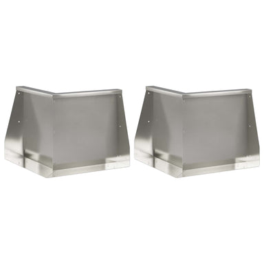 Keerwand 2 st 50 x 50 x 30 cm Roestvrij staal zilver