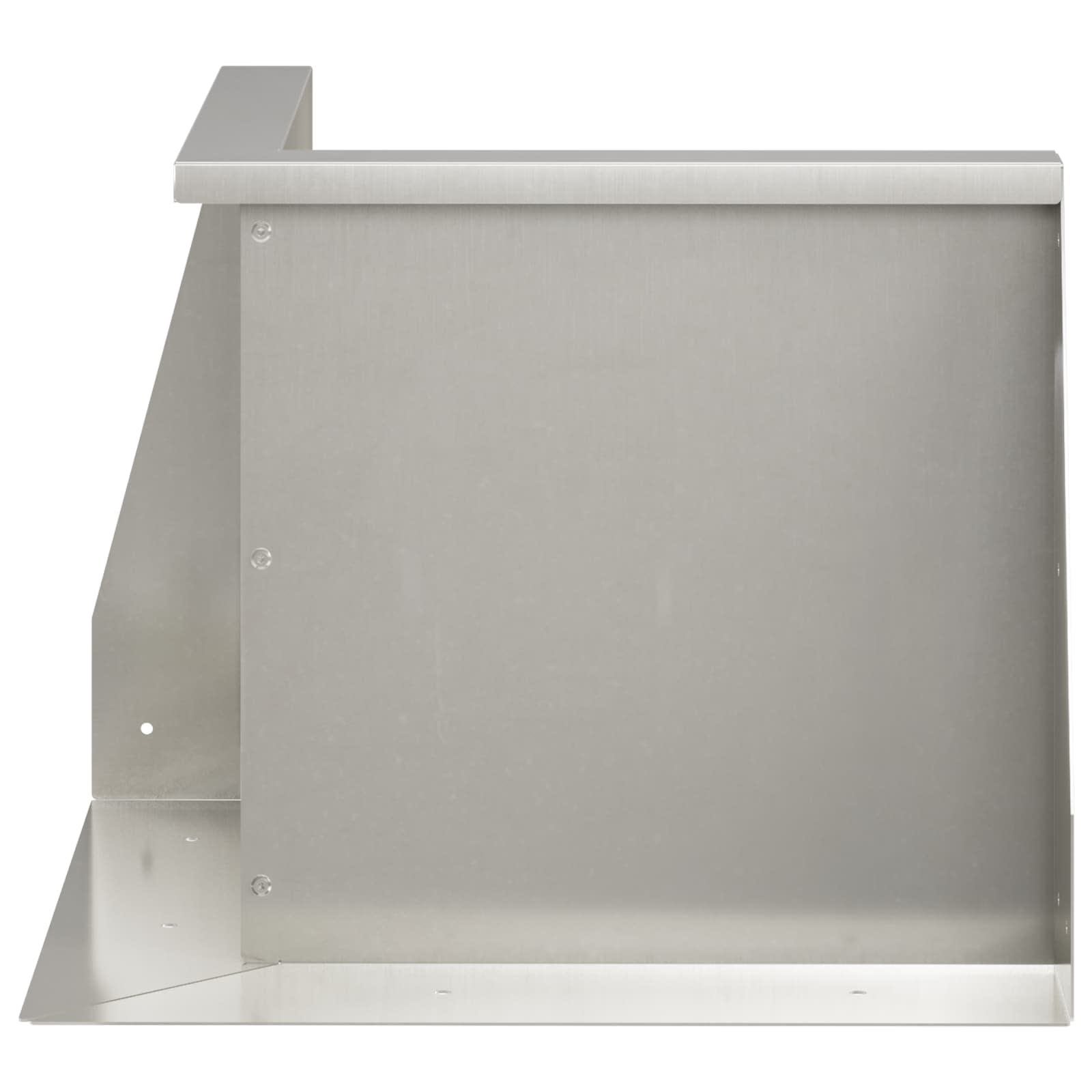 Keerwand 2 st 50 x 50 x 30 cm Roestvrij staal zilver