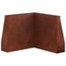 Keerwand 50 x 50 x 30 cm weervast staal Roestkleurig