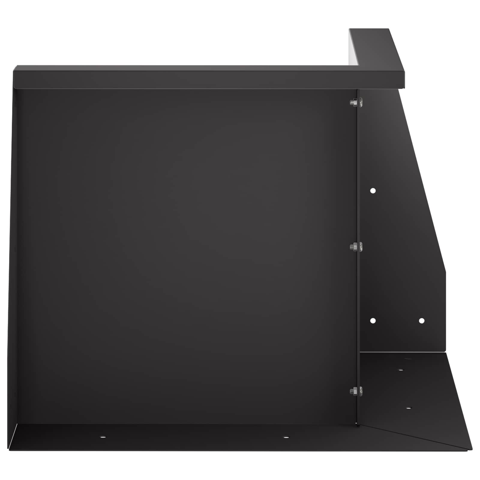 Keerwand 50 x 50 x 40 cm Staal Zwart