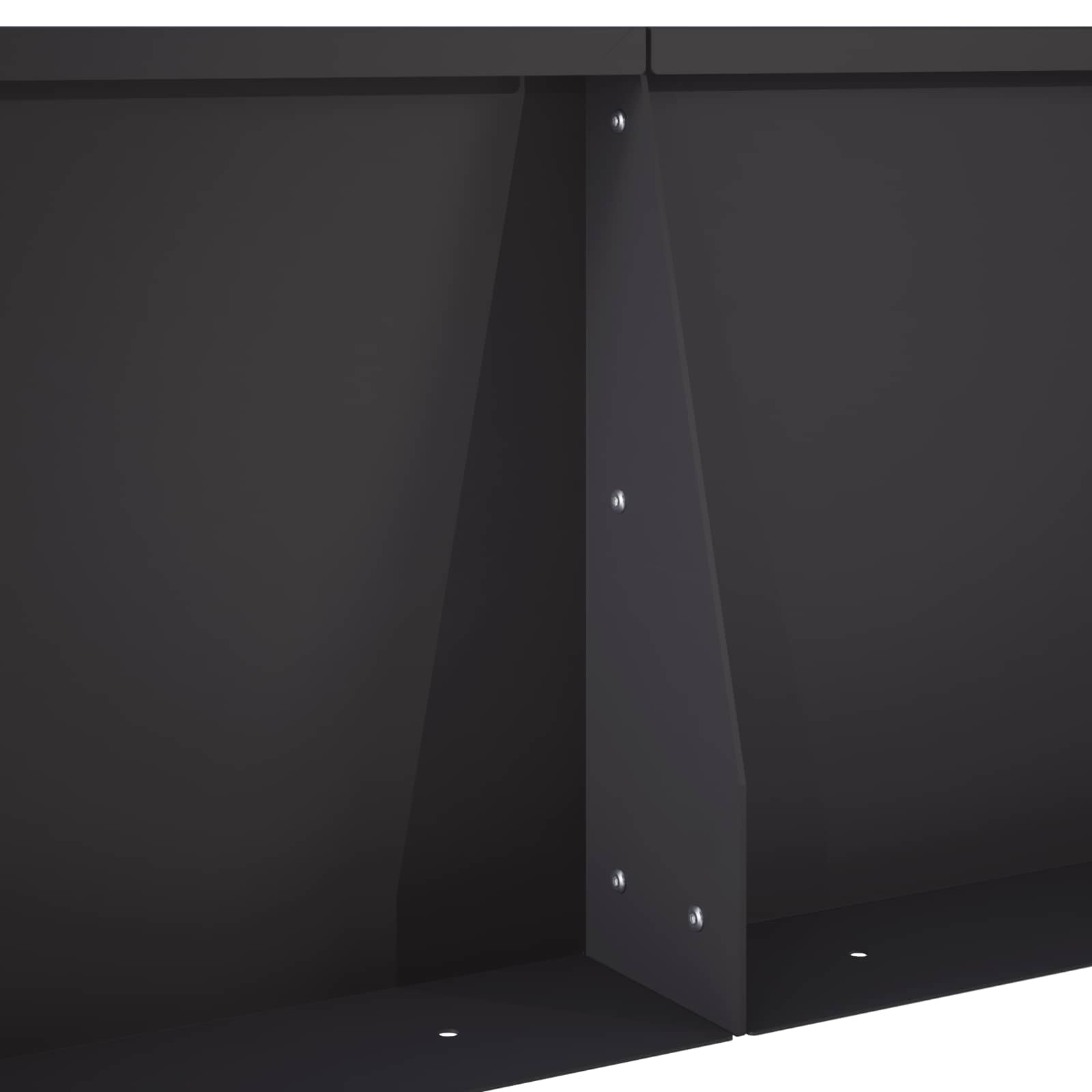 Keerwand 2 st 50 x 50 x 40 cm Staal Zwart