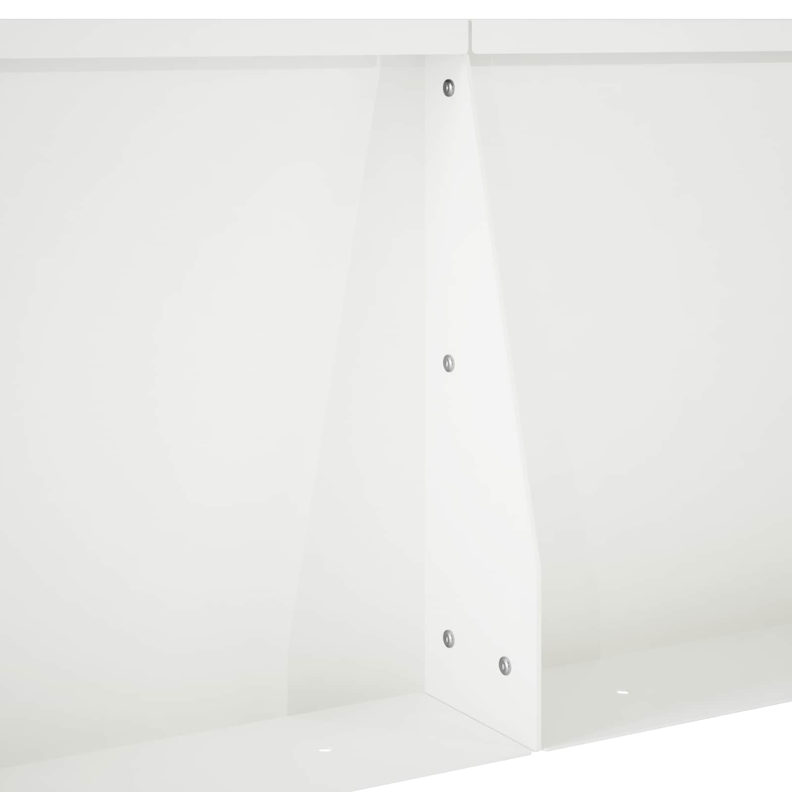 Keerwand 2 st 50 x 50 x 40 cm Staal Wit