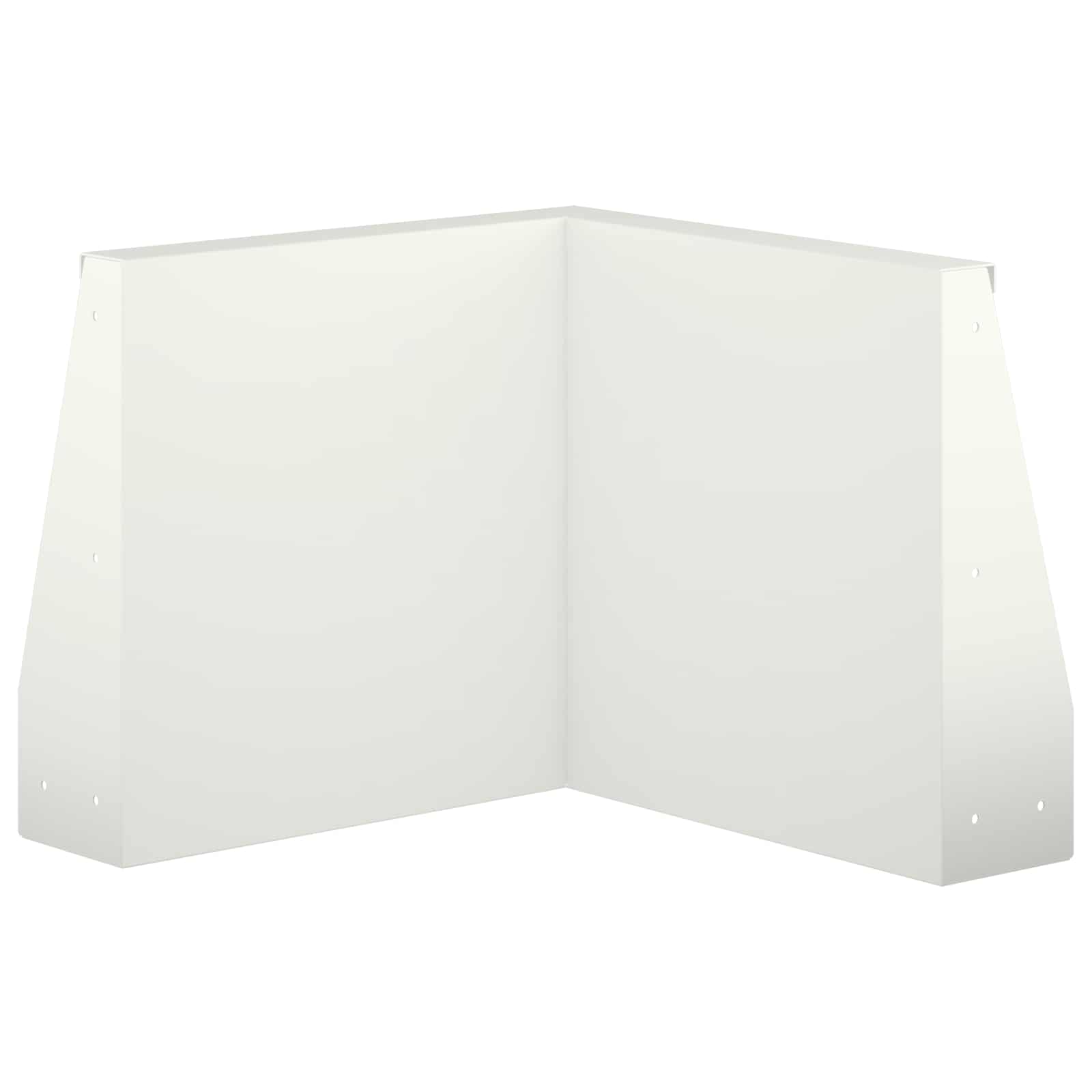 Keerwand 2 st 50 x 50 x 40 cm Staal Wit