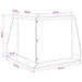 Keerwand 50 x 50 x 40 cm Staal Antraciet