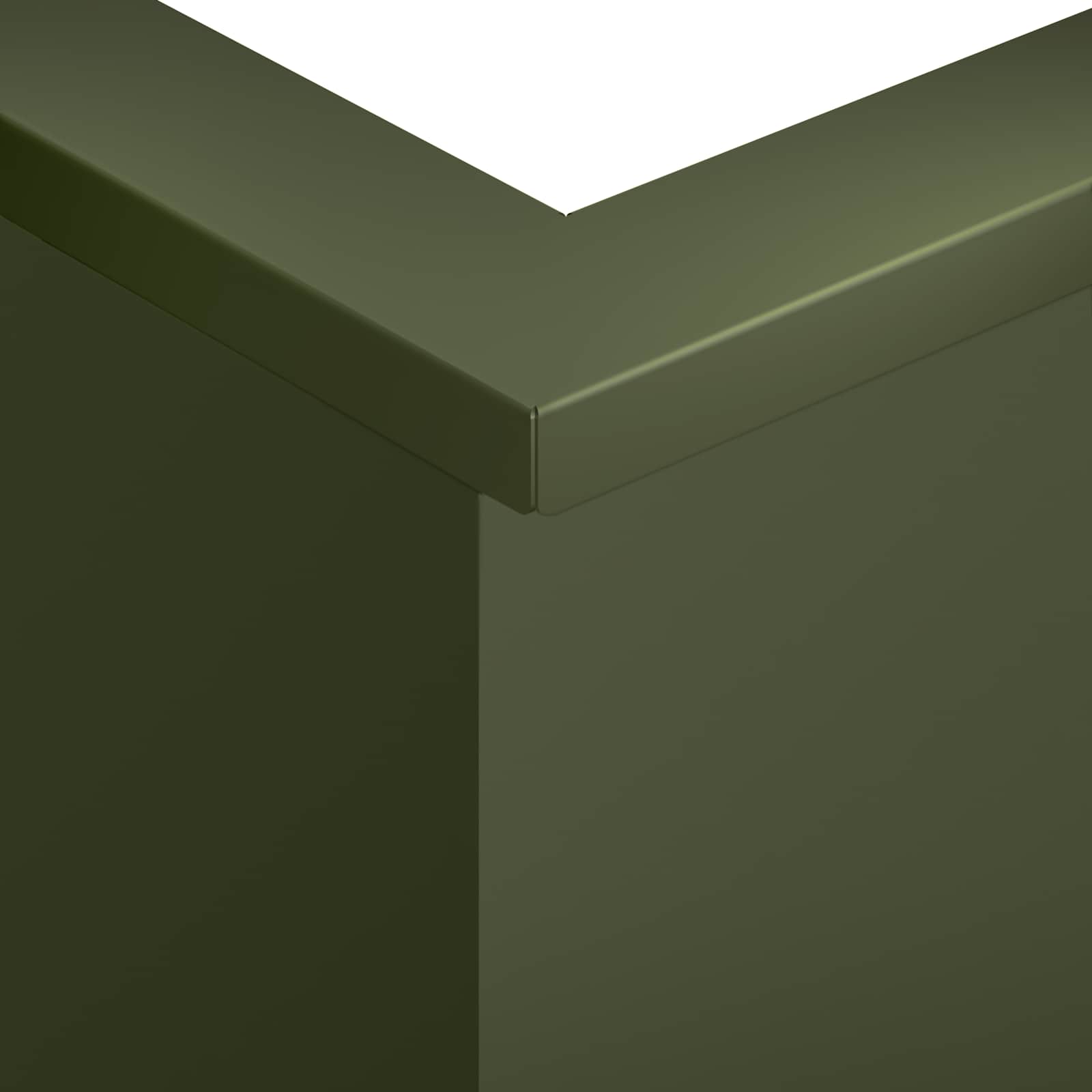 Keerwand 2 st 50 x 50 x 40 cm Staal Olijfgroen