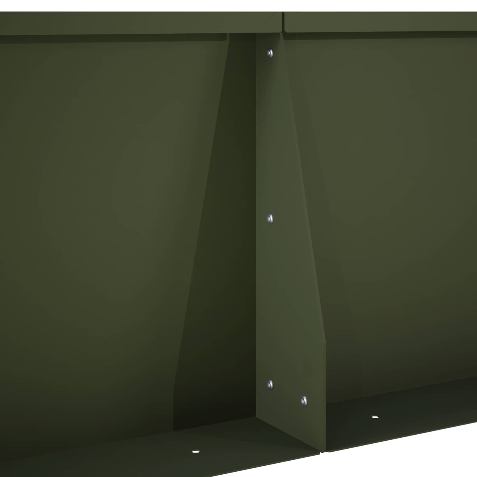 Keerwand 2 st 50 x 50 x 40 cm Staal Olijfgroen