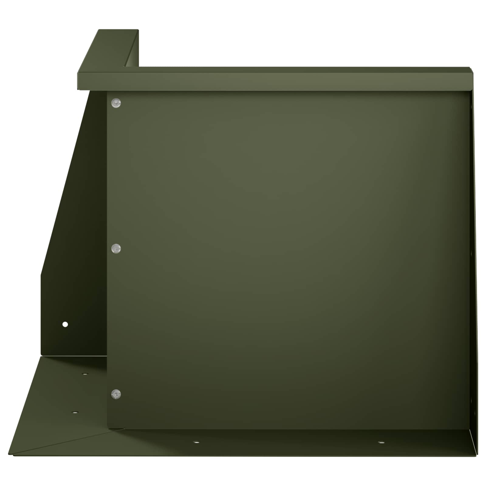 Keerwand 2 st 50 x 50 x 40 cm Staal Olijfgroen