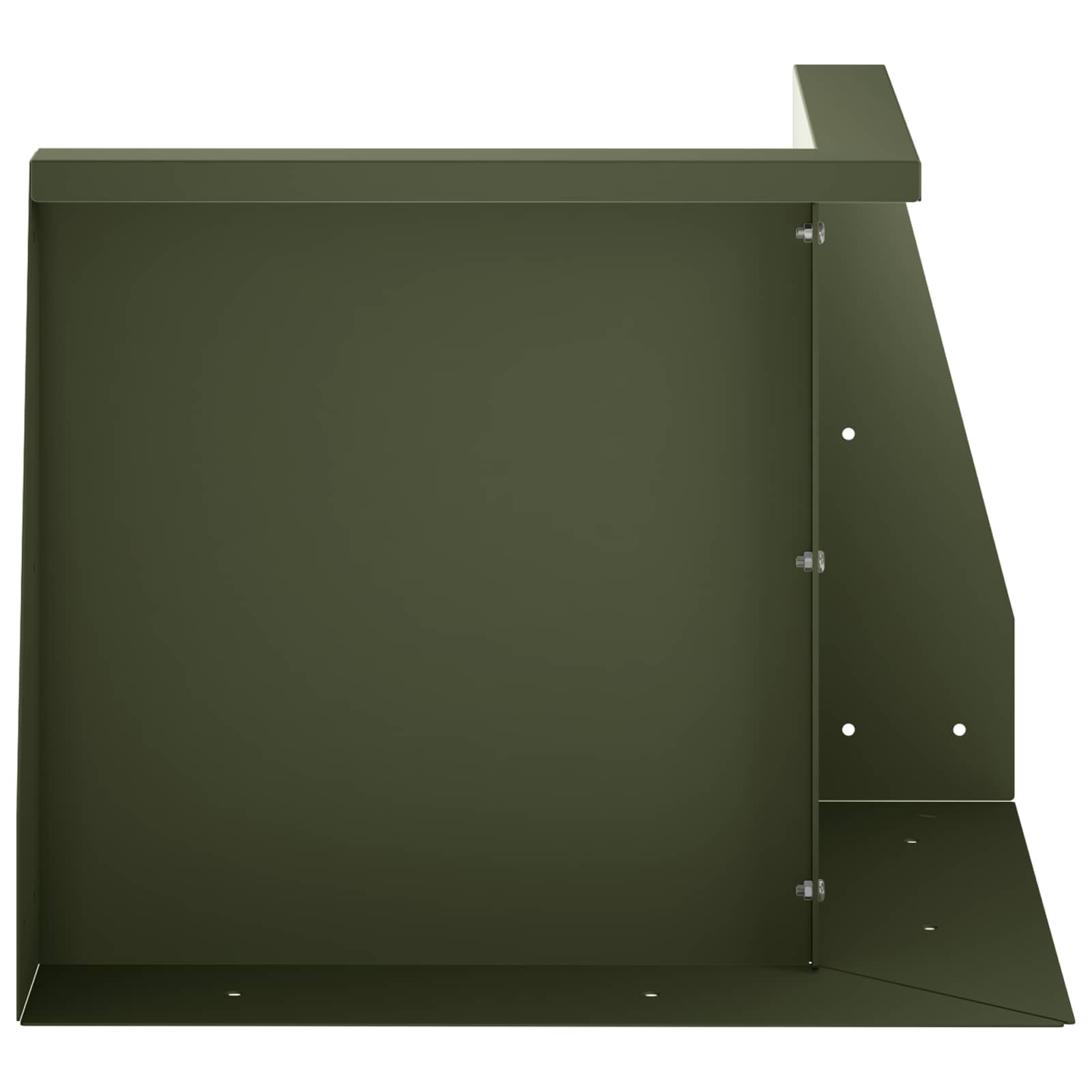 Keerwand 2 st 50 x 50 x 40 cm Staal Olijfgroen