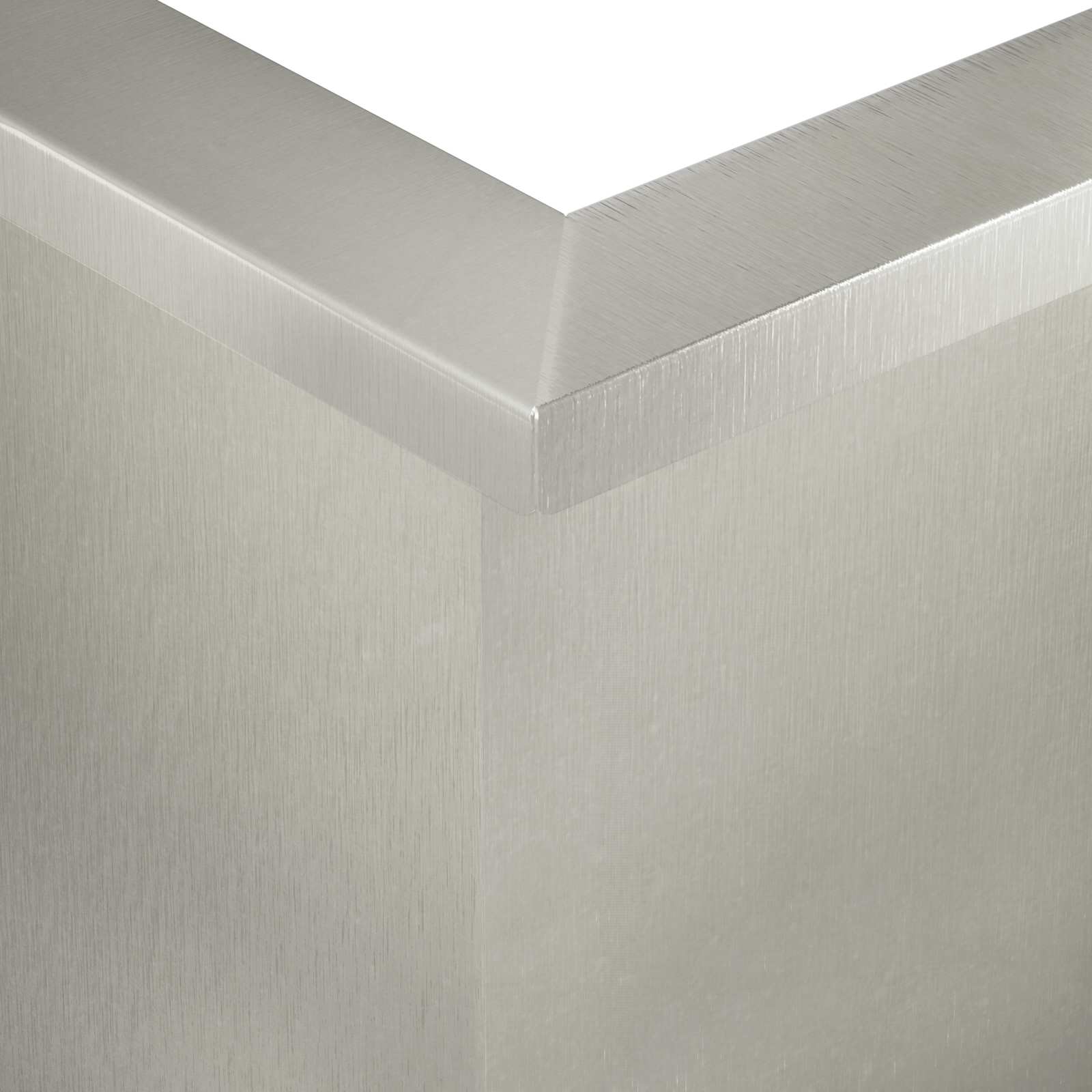 Keerwand 2 st 50 x 50 x 40 cm Roestvrij staal zilver