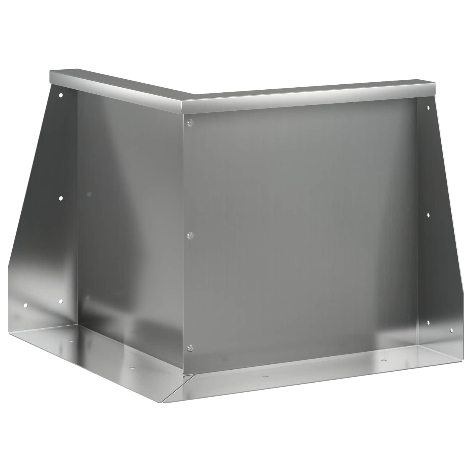 Keerwand 50 x 50 x 40 cm Gegalvaniseerd staal zilver