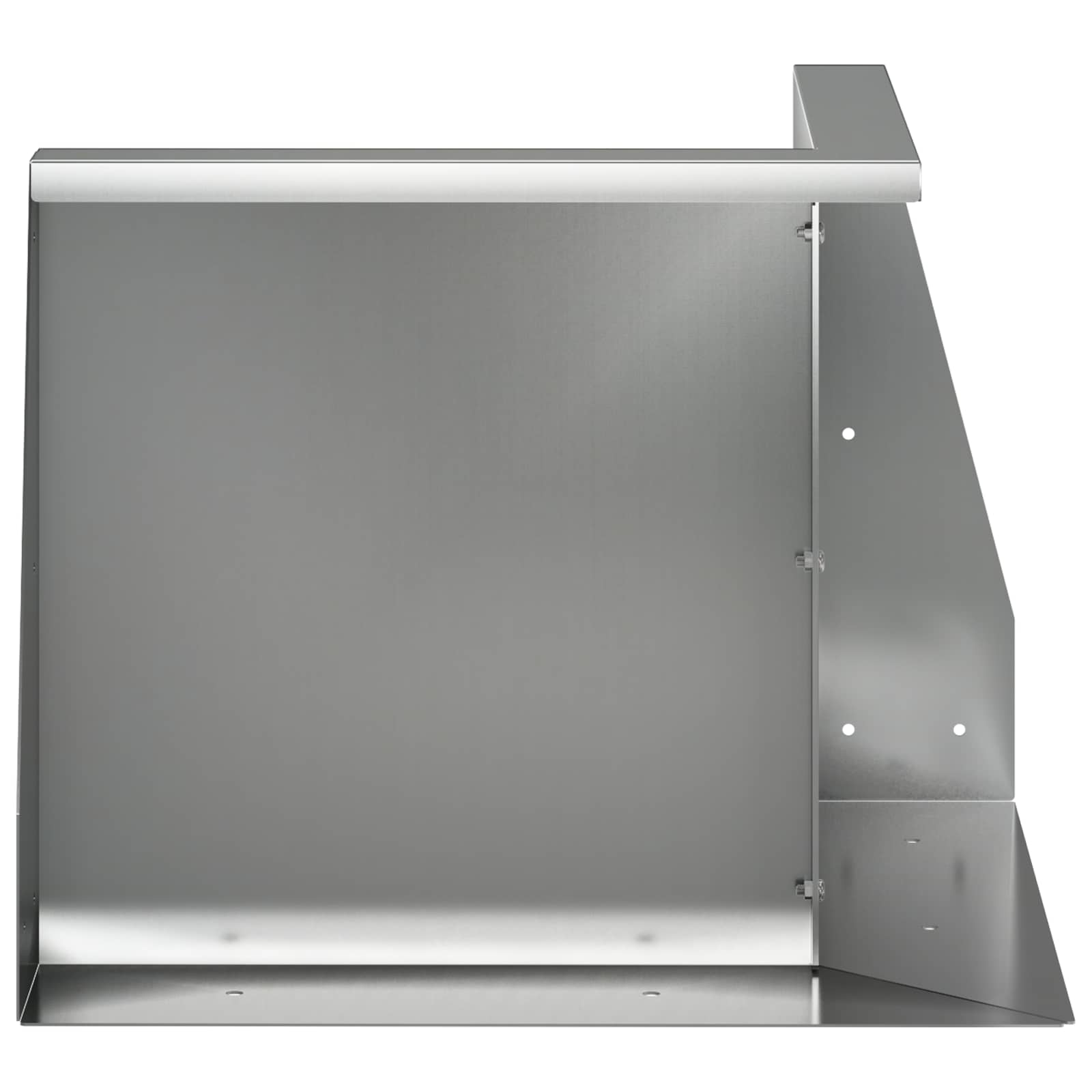 Keerwand 2 st 50 x 50 x 40 cm Gegalvaniseerd staal zilver