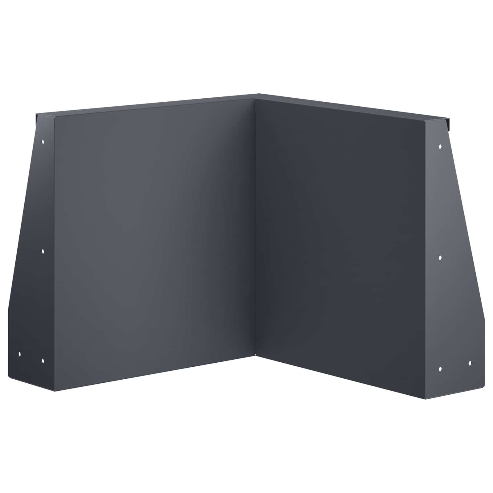 Keerwand 50 x 50 x 50 cm Staal Antraciet