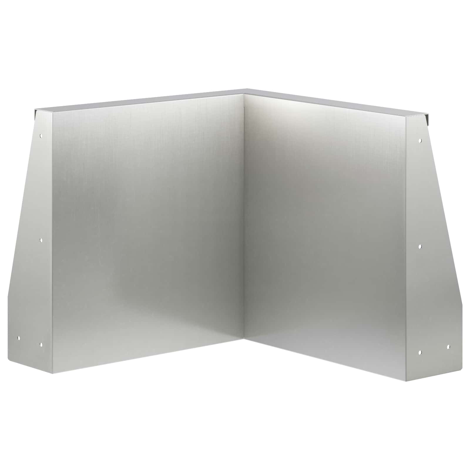 Keerwand 2 st 50 x 50 x 50 cm Roestvrij staal zilver