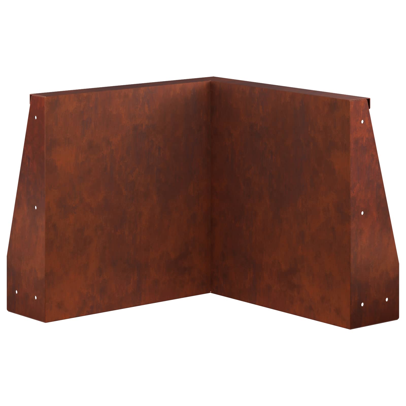 Keerwand 2 st 50 x 50 x 50 cm weervast staal Roestkleurig