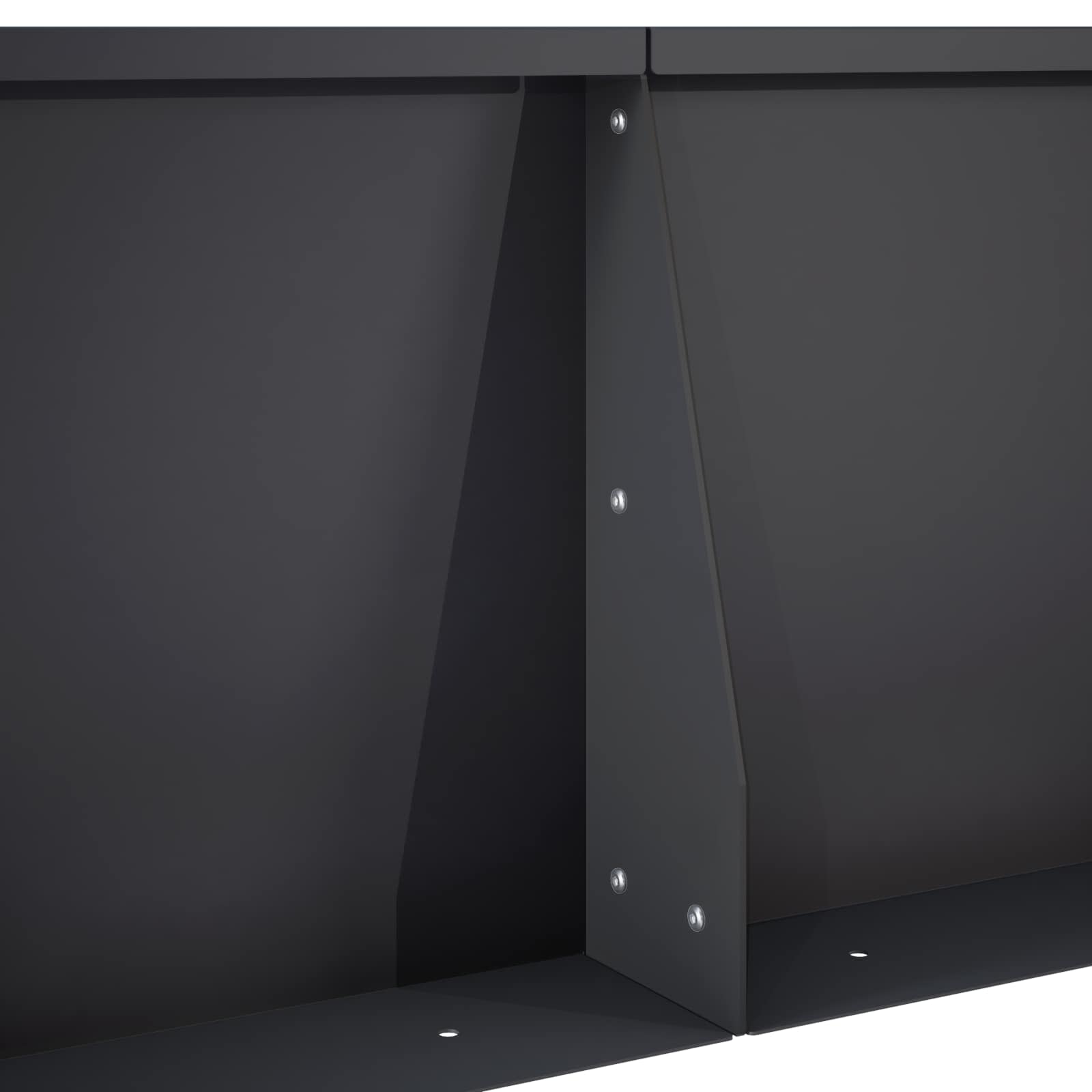 Keerwand 2 st 50 x 50 x 30 cm Staal Zwart