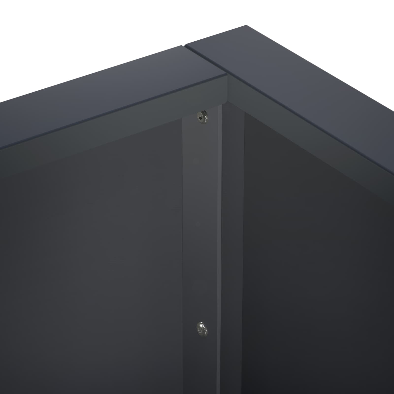 Keerwand 50 x 50 x 30 cm Staal Antraciet