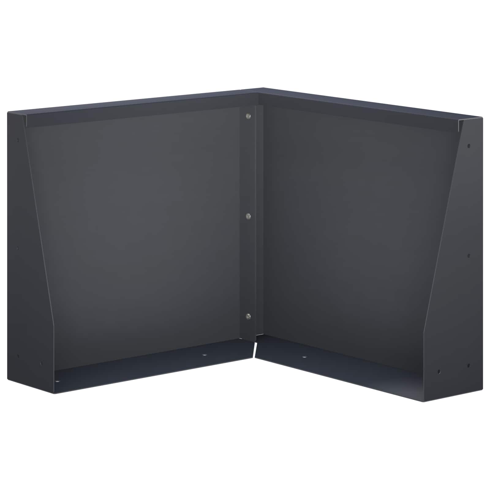 Keerwand 50 x 50 x 30 cm Staal Antraciet