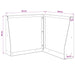Keerwand 50 x 50 x 30 cm Staal Antraciet
