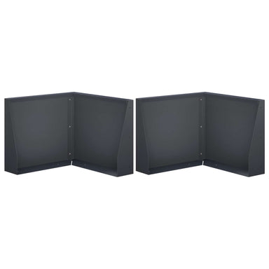 Keerwand 2 st 50 x 50 x 30 cm Staal Antraciet