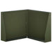 Keerwand 50 x 50 x 30 cm Staal Olijfgroen