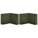 Keerwand 2 st 50 x 50 x 30 cm Staal Olijfgroen