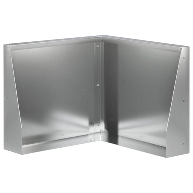 Keerwand 50 x 50 x 30 cm Gegalvaniseerd staal zilver