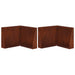 Keerwand 2 st 50 x 50 x 30 cm weervast staal Roestkleurig