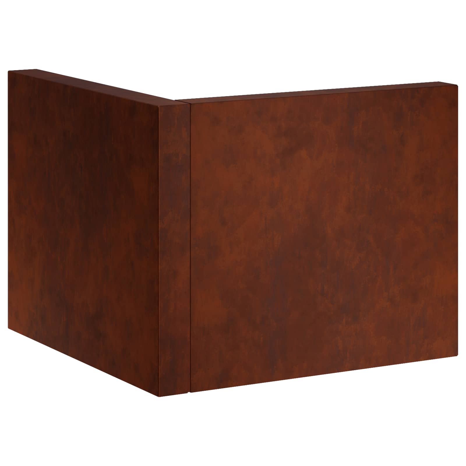 Keerwand 2 st 50 x 50 x 30 cm weervast staal Roestkleurig