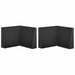 Keerwand 2 st 50 x 50 x 40 cm Staal Zwart