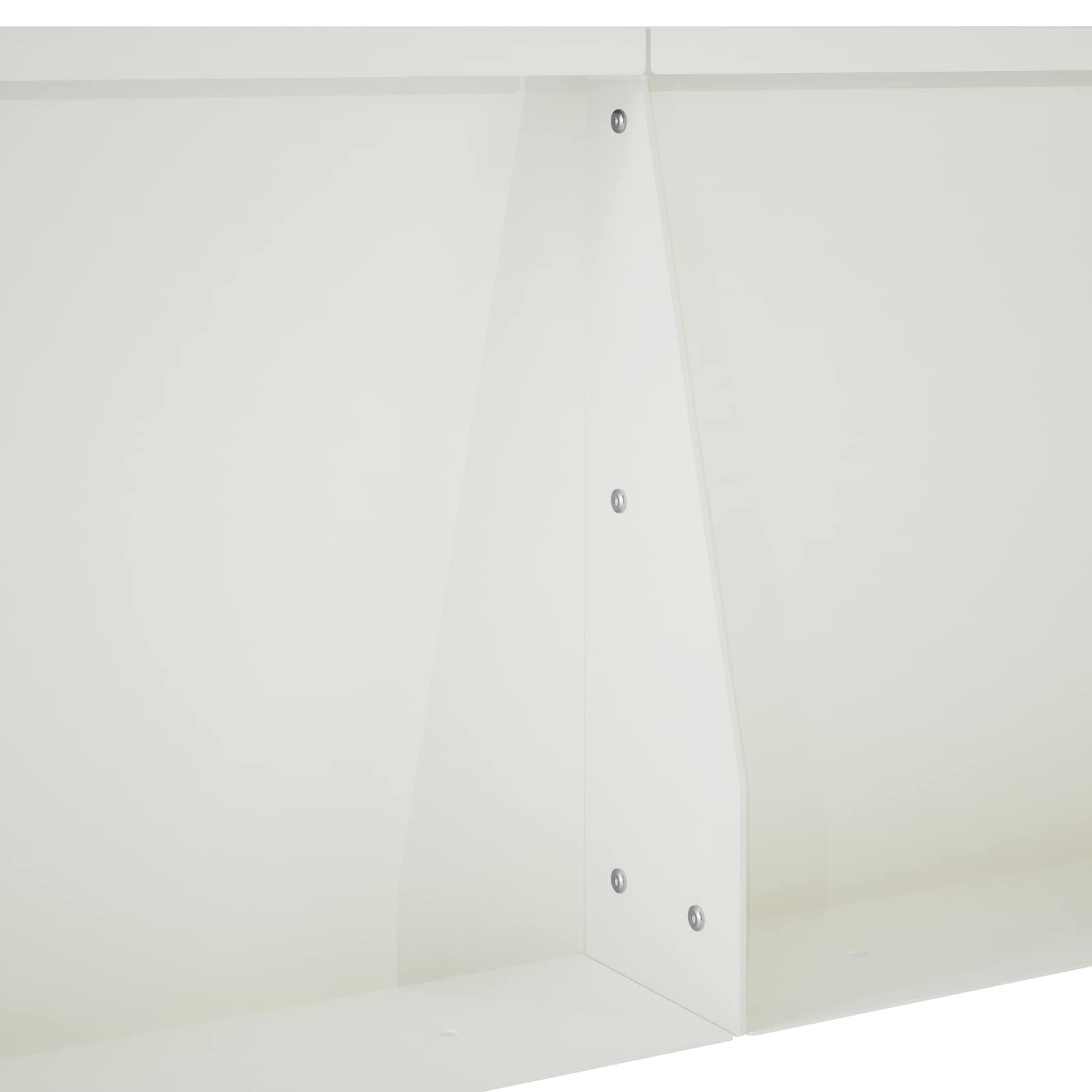 Keerwand 2 st 50 x 50 x 40 cm Staal Wit
