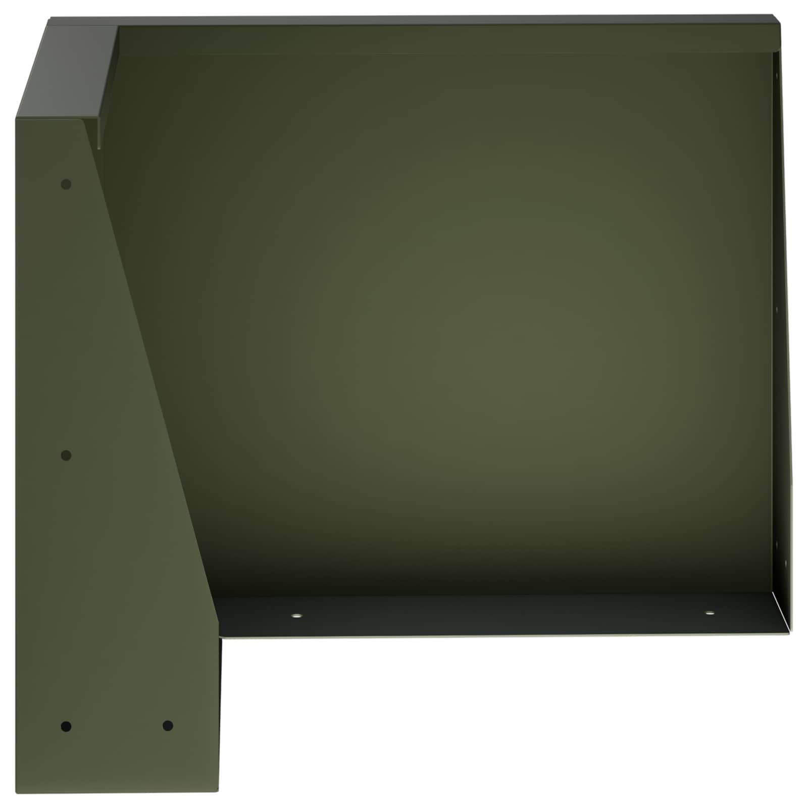 Keerwand 2 st 50 x 50 x 40 cm Staal Olijfgroen