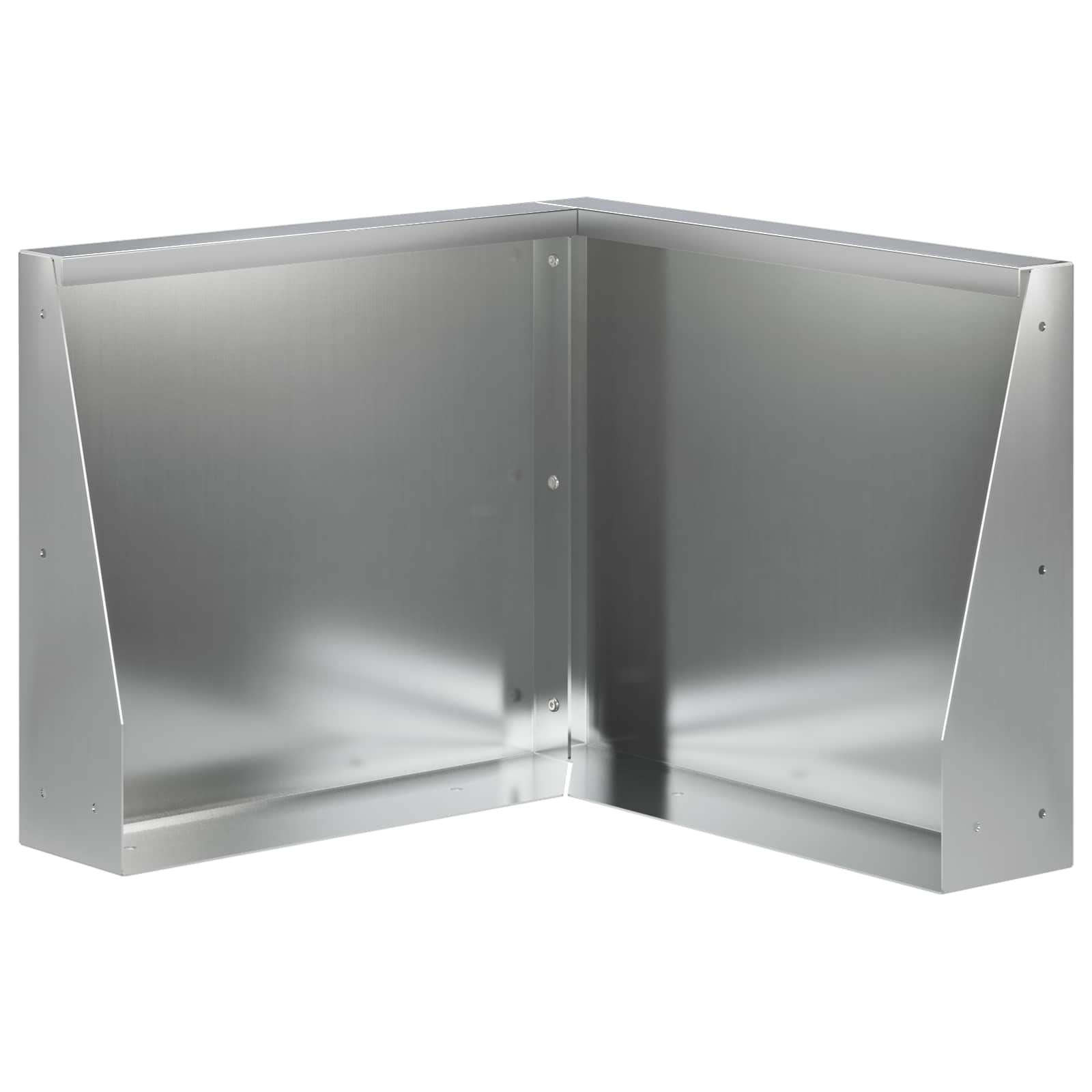 Keerwand 50 x 50 x 40 cm Gegalvaniseerd staal zilver