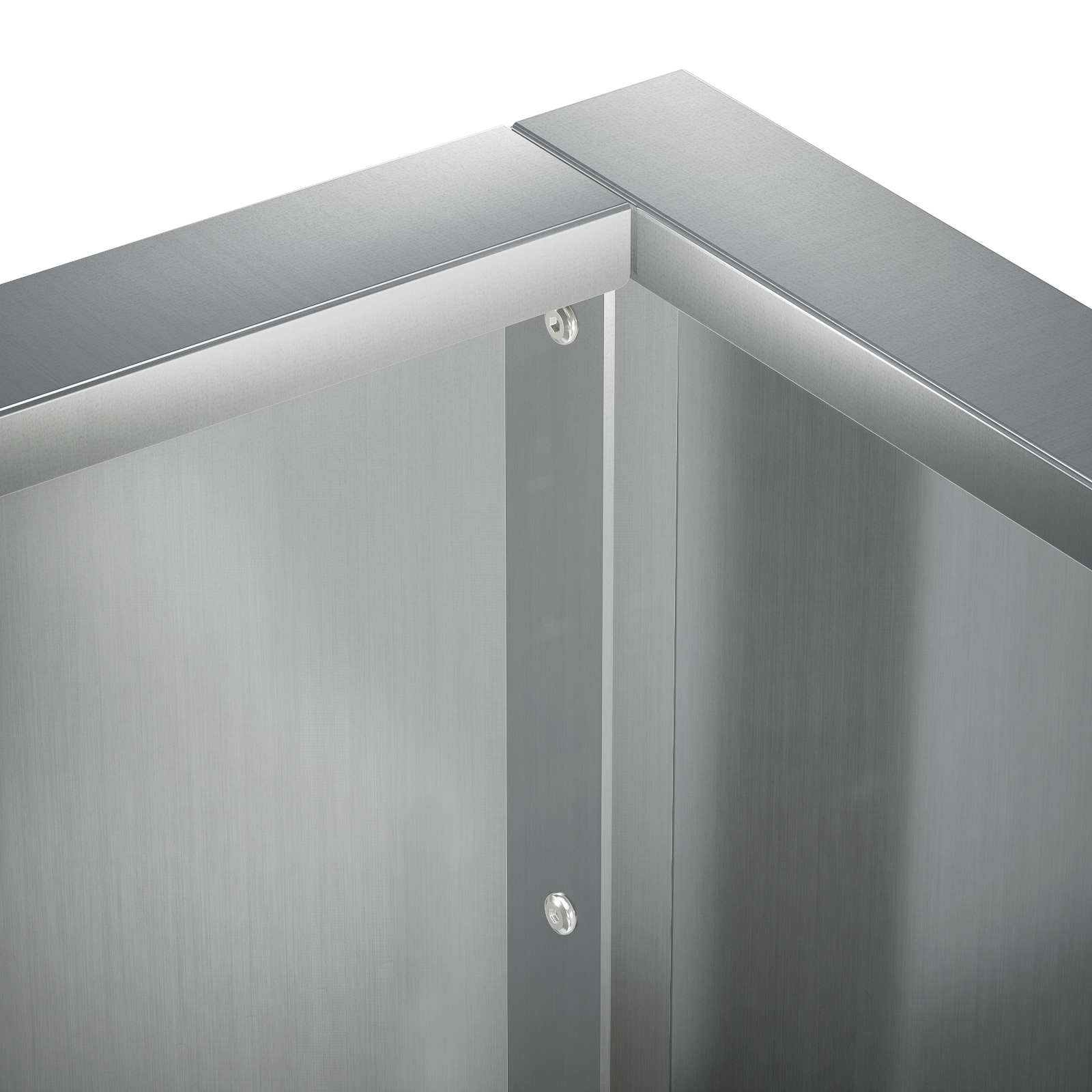 Keerwand 2 st 50 x 50 x 40 cm Gegalvaniseerd staal zilver