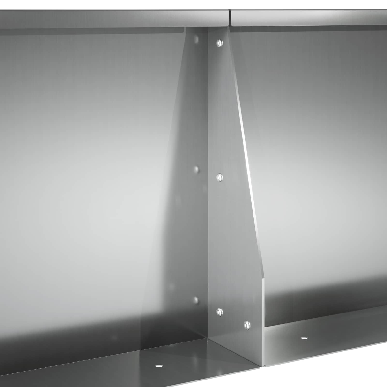 Keerwand 2 st 50 x 50 x 40 cm Gegalvaniseerd staal zilver